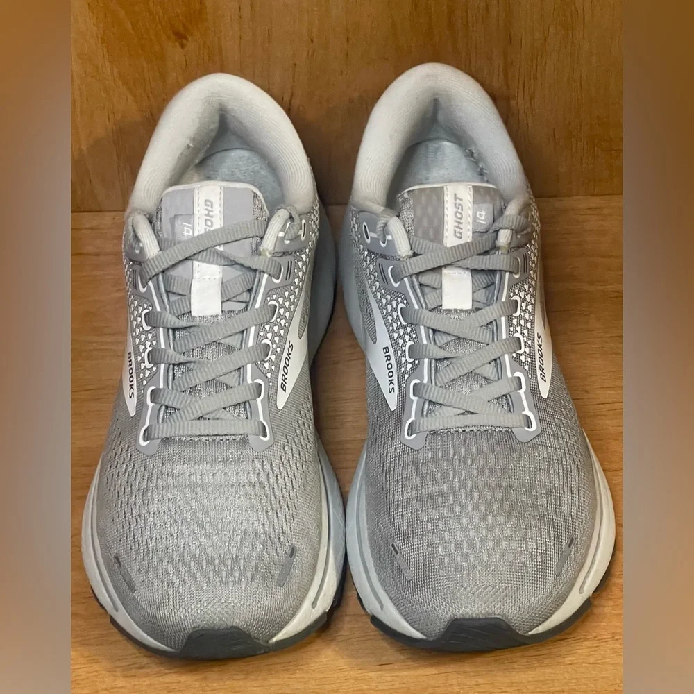 Brooks Ghost 14 Womens Size 9 Running Walking Shoes Sneakers Gray/Silver - Picture 3 of 10